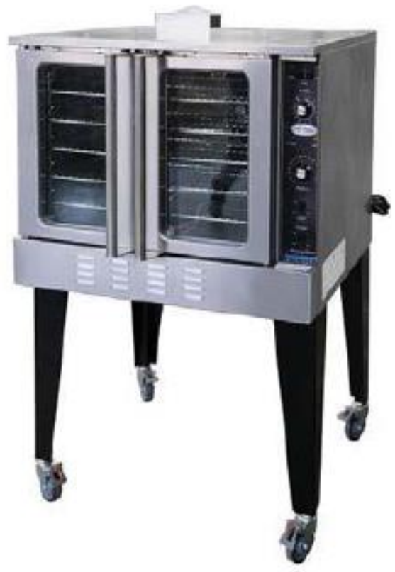 Comstock-Castle CCCO-1 single deck gas convection oven on casters with independent double-pane glass doors