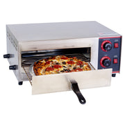 Winco EPO-1 Electric Pizza Oven Open with Pizza