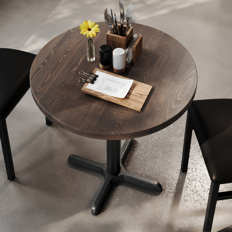 BR 30" RD Table/BK 22x22 Base