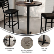 BR 30" RD Table/BK 22x22 Base