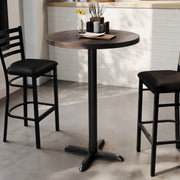 BR 30" RD Table/BK 22x22 Base