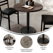 BR 30" RD Table-BK Base