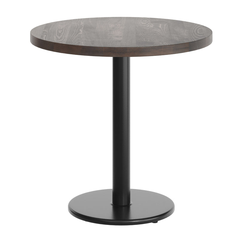 BR 30" RD Table-BK Base