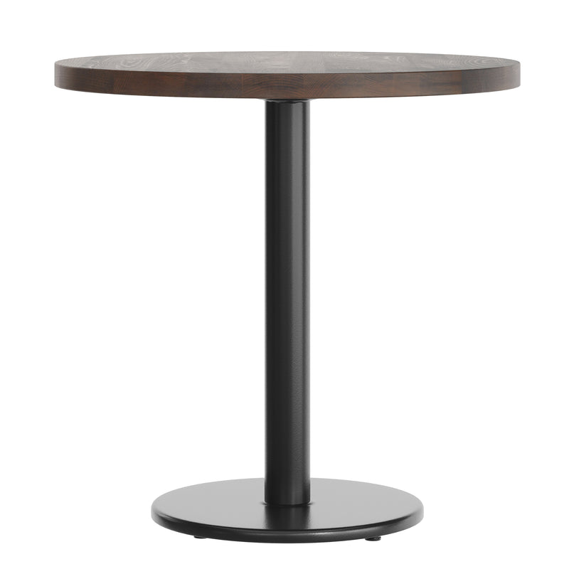 BR 30" RD Table-BK Base