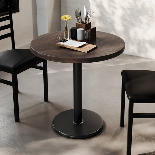 BR 30" RD Table-BK Base