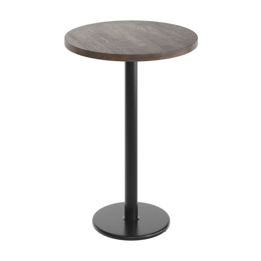 BR 30" RD Table-BK Bar Base