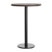 BR 30" RD Table-BK Bar Base