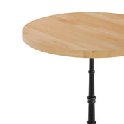NAT/BK 30" RD Tabletop w/ Base