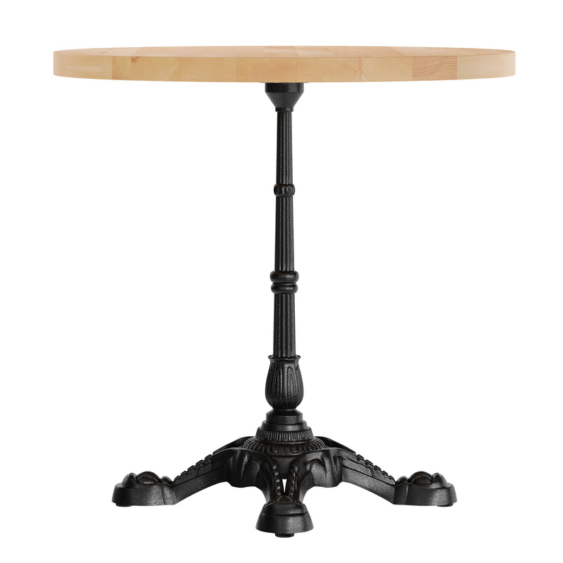 NAT/BK 30" RD Tabletop w/ Base