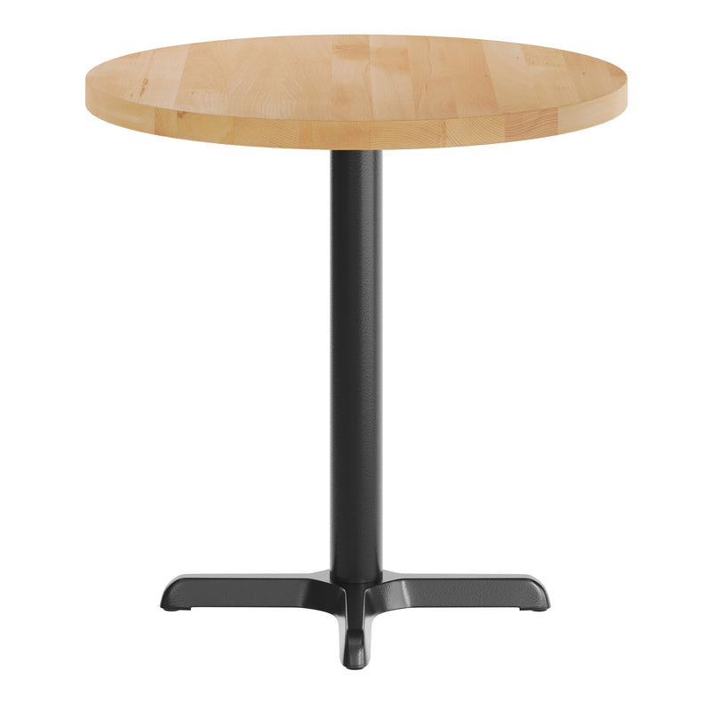 NAT 30" RD Table/BK 22x22 Base
