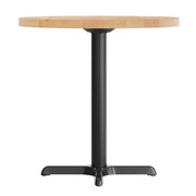 NAT 30" RD Table/BK 22x22 Base