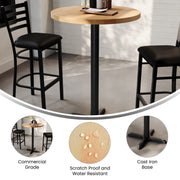 NAT 30" RD Table/BK 22x22 Base