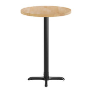 NAT 30" RD Table/BK 22x22 Base