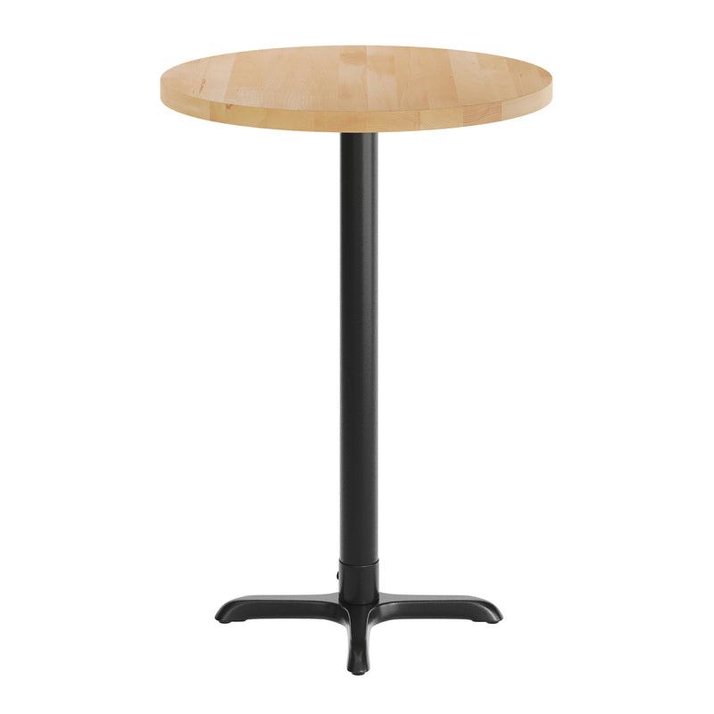 NAT 30" RD Table/BK 22x22 Base