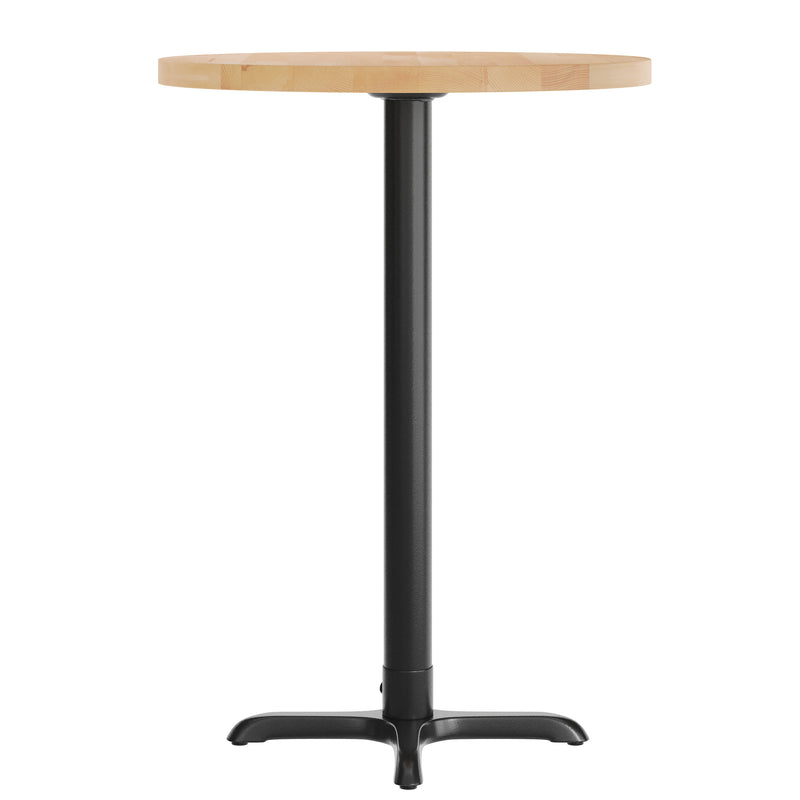 NAT 30" RD Table/BK 22x22 Base