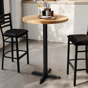 NAT 30" RD Table/BK 22x22 Base