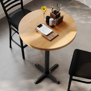 NAT 30" RD Table/BK 22x22 Base