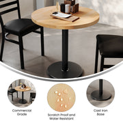NAT 30" RD Table-BK Base