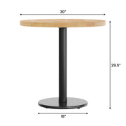 NAT 30" RD Table-BK Base