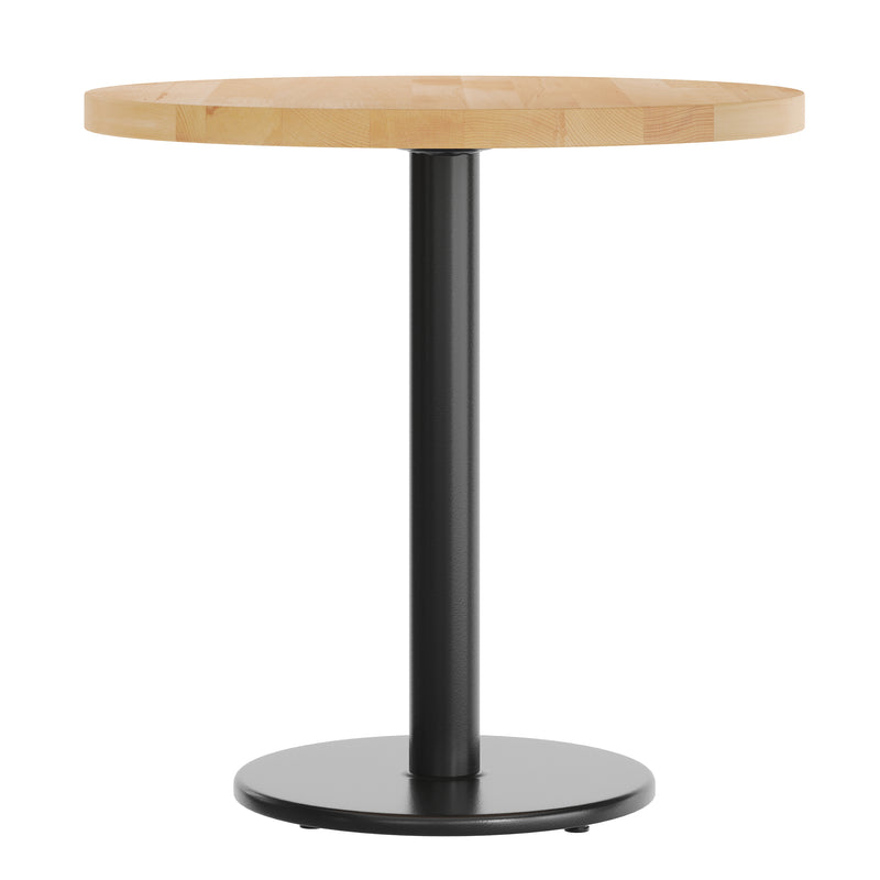 NAT 30" RD Table-BK Base