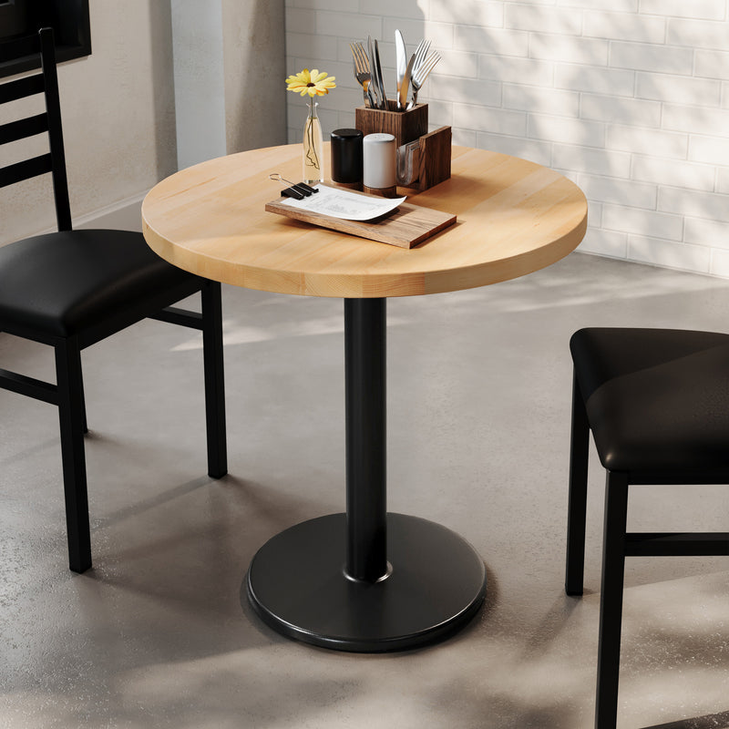 NAT 30" RD Table-BK Base