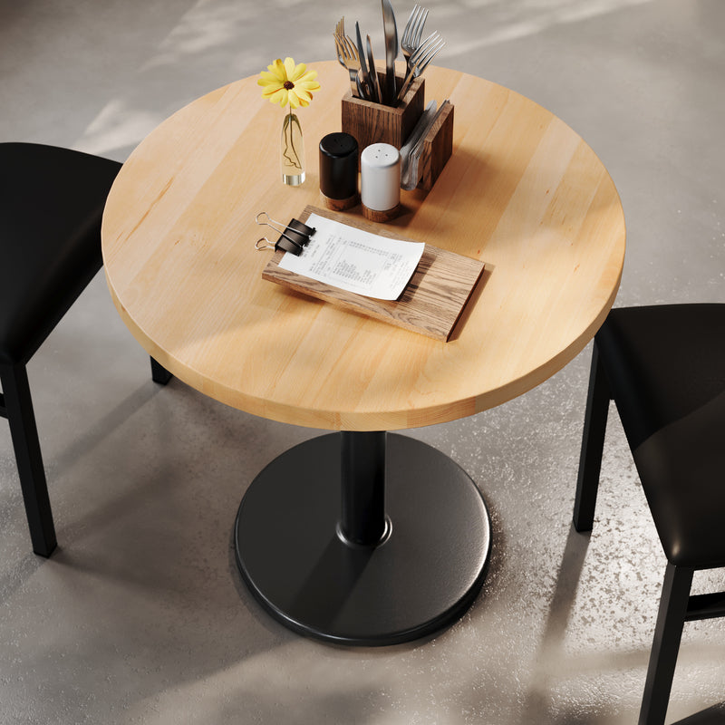 NAT 30" RD Table-BK Base