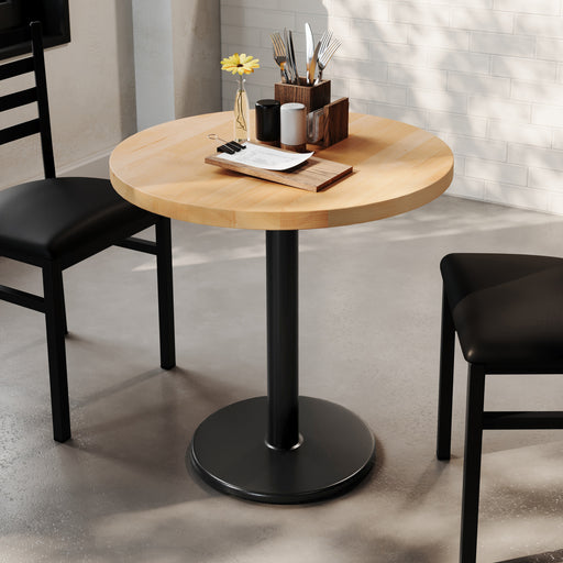 NAT 30" RD Table-BK Base