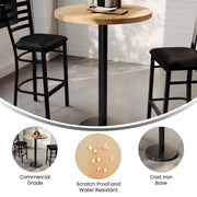 NAT 30" RD Table-BK Bar Base