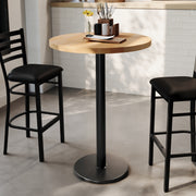 NAT 30" RD Table-BK Bar Base