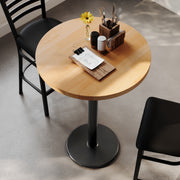 NAT 30" RD Table-BK Bar Base