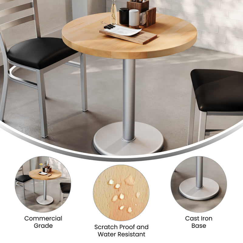 NAT 30" RD Table-SIL RD Base