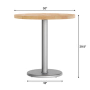 NAT 30" RD Table-SIL RD Base