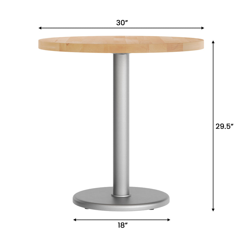 NAT 30" RD Table-SIL RD Base