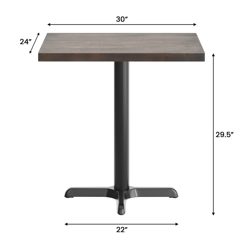 BR 24x30 Table/BK 22x22 Base