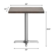 BR 24x30 Table/SIL 22x22 Base
