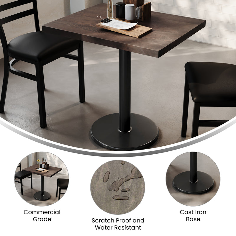 BR 24x30 Table-BK RD Base
