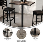 BR 24x30 Table-BK Bar Base