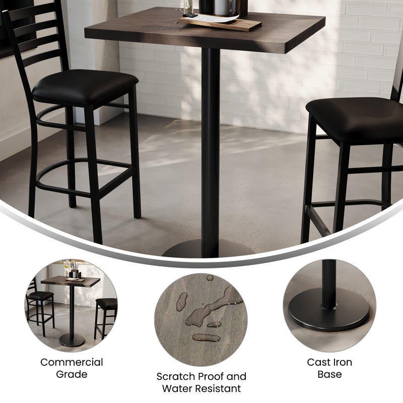 BR 24x30 Table-BK Bar Base