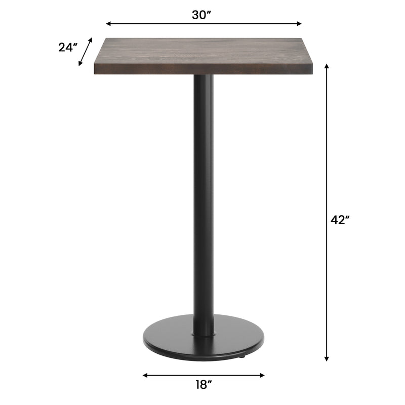 BR 24x30 Table-BK Bar Base