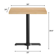 NAT 24x30 Table/BK 22x22 Base