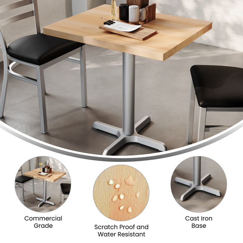 NAT 24x30 Table/SIL 22x22 Base