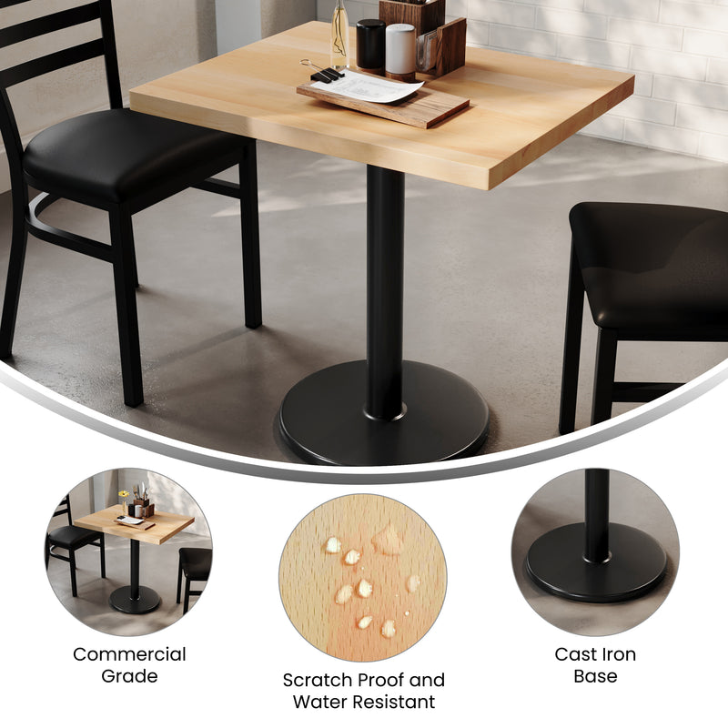 NAT 24x30 Table-BK RD Base