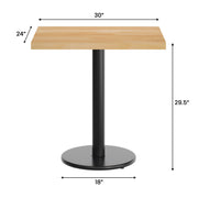 NAT 24x30 Table-BK RD Base