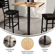 NAT 24x30 Table-BK Bar Base