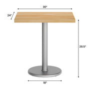 NAT 24x30 Table-SIL RD Base