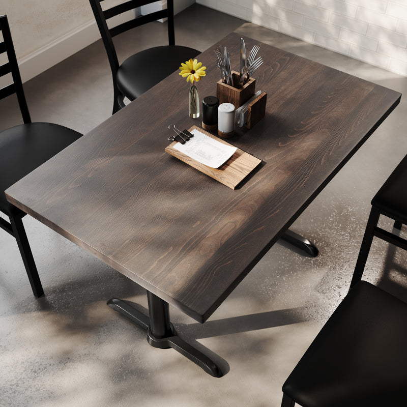 BR 30x48 Table-BK 5x22 T Bases