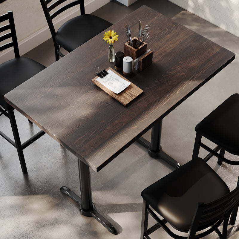 BR 30x48 Table-BK 5x22 T Bases