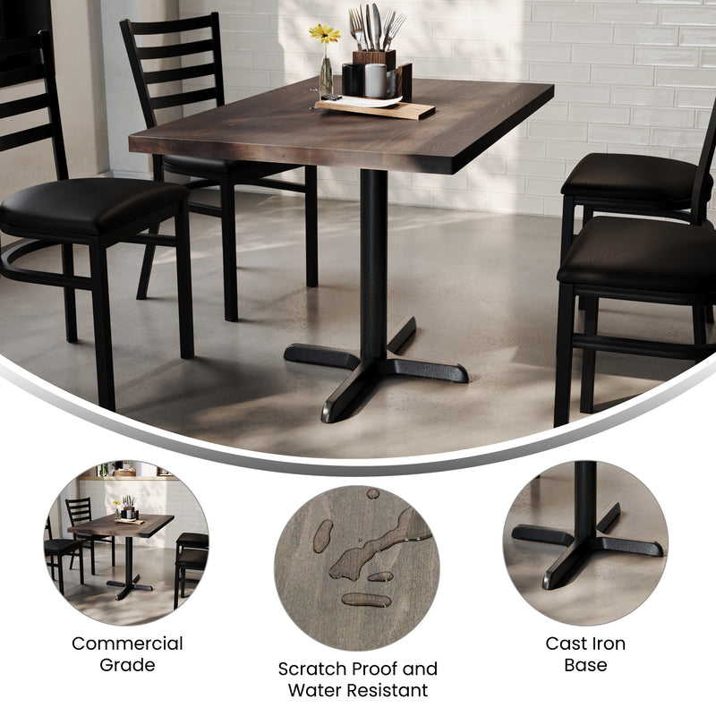 DK BR 30x48 Table-Black Base