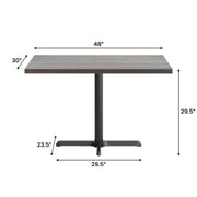 DK BR 30x48 Table-Black Base