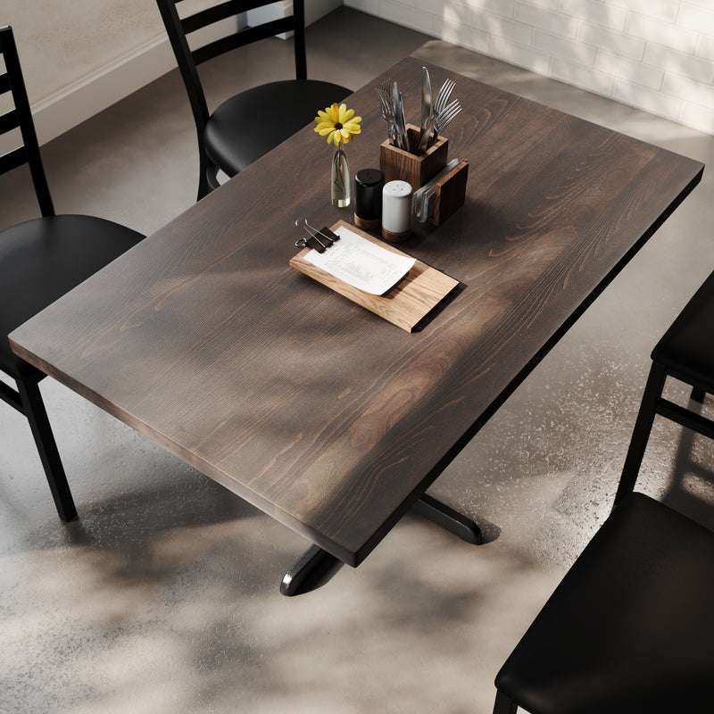 DK BR 30x48 Table-Black Base